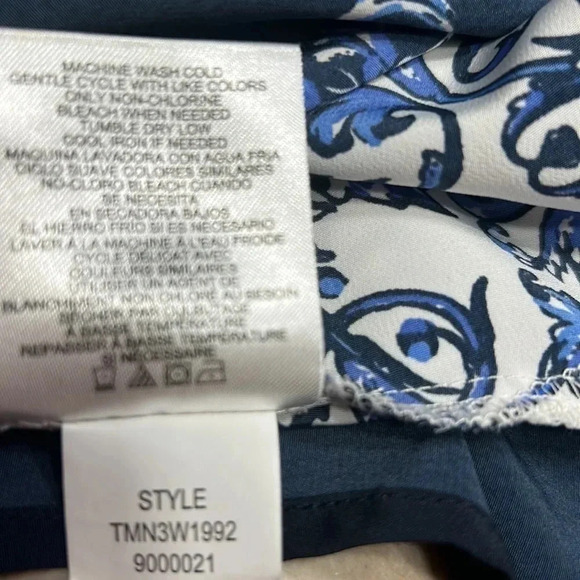 NWOT Adrienne Vittadini woman Small tunic top , stripes , flowers , 3/4 sleeve - Picture 14 of 14